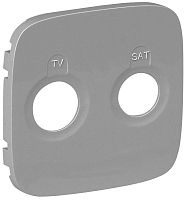 Лицевая панель Legrand Valena Allure для 2-м. розетки TV+SAT алюминий картинка